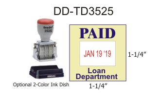 3525 Die Plate Dater with Optional Dish